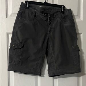 Kuhl Women's Gray Cargo Shorts with Snap-Flap Pockets